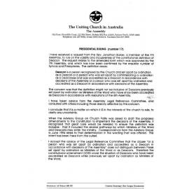 Presidential Ruling #17 Aug 1995