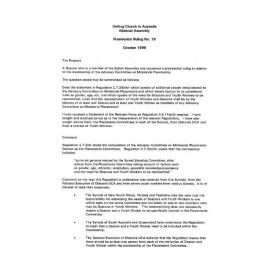 Presidential Ruling #19 Oct 1999