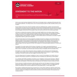 Statement to the nation (Bicentennial year)