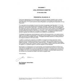 Presidential Ruling #22 Dec 2002