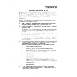 Presidential Ruling #24 Aug 2005