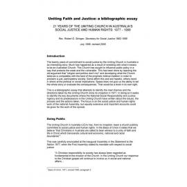 Uniting Faith & Justice : a biographical essay
