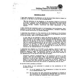 Presidential Ruling #8 Nov 1985