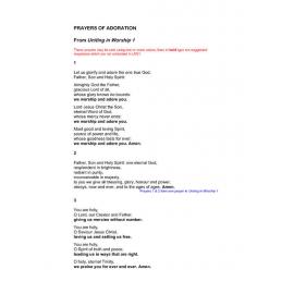 Prayers of Adoration (UIW1)