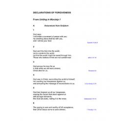 Declarations of Forgiveness (UIW1)