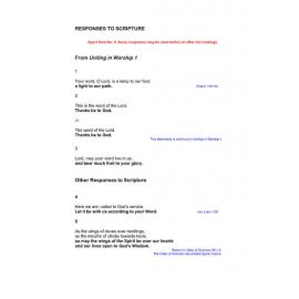 Responses to Scripture (UIW1)