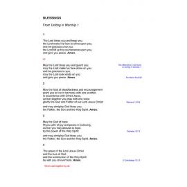 Blessings (Uniting in Worship 1)