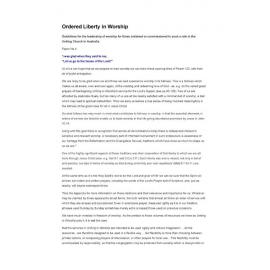 Ordered Liberty in Worship