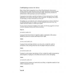 Candlelighting resources for Advent