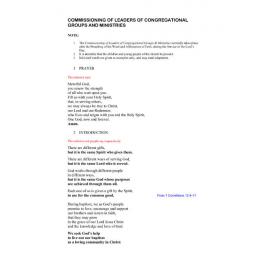 Commissioning of Congregational Leaders