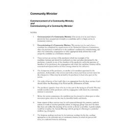 Community Minister [SUPERCEDED]