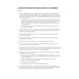 Conclusion of Placement