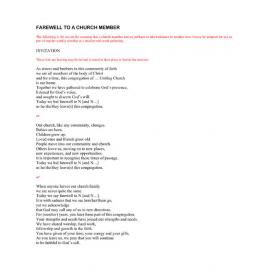 Farewell to a Member