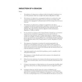 Induction of a Deacon [SUPERCEDED]