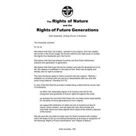 Rights of nature & Rights of future generations (Sixth Assembly)