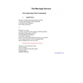 The Marriage Service (short form)