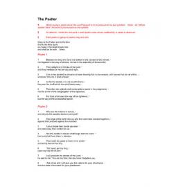 The Psalter: Psalms 01-15