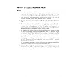 Recognition of an Intern [SUPERCEDED]