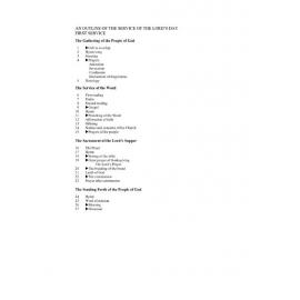 Service of the Lord's Day 1 (SLD1) Service Outline