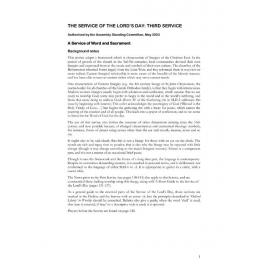 Service of the Lord's Day 3 (SLD 3)