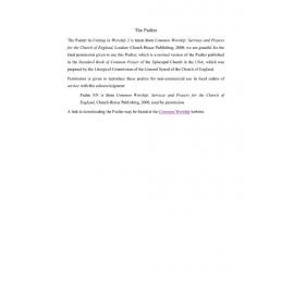 The Psalter: Introduction