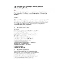 Welcome of a New Congregation