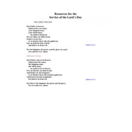 Resources for the Service of the Lord’s Day (UIW2)
