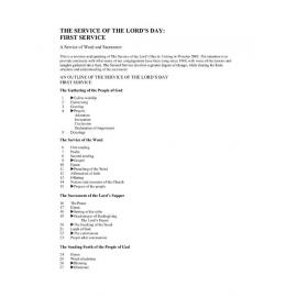 The Service of the Lord's Day 1