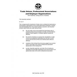 Trade unions, professional associations & employer organisations (Sixth Assembly)