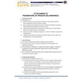 16th Assembly Minutes - Appendix D - Framework of Principles (2021, reconvened 2022)