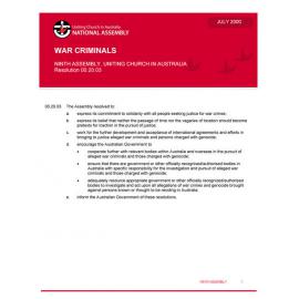 War criminals (Ninth Assembly)