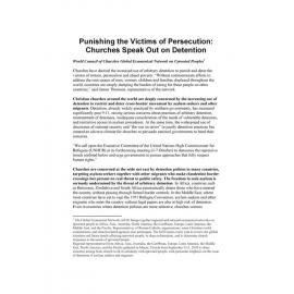 WCC : Churches speak out : Persecution & detention