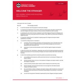 Welcome the stranger (Ninth Assembly)