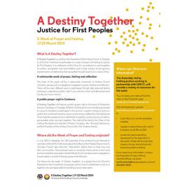 A Destiny Together : Justice for First Peoples