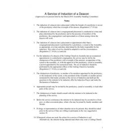 A Service of Induction of a Deacon