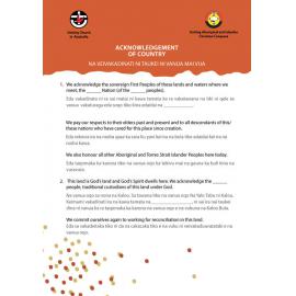 Acknowledgement of Country : Fijian