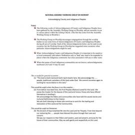 Acknowledging Country and First Peoples