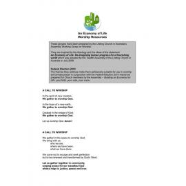 An economy of life : worship resources