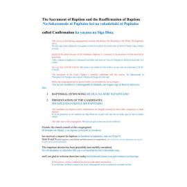 Baptism Service (Fijian)