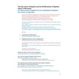 Baptism Service (Fijian) introduction