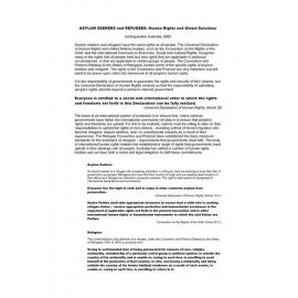 Asylum seekers and refugees : human rights and global solutions
