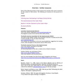 Becoming Disciples #1A Overview - further resources