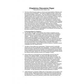 Chaplaincy Discussion paper
