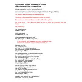 Communion Service for bi-lingual service (English and Korean)