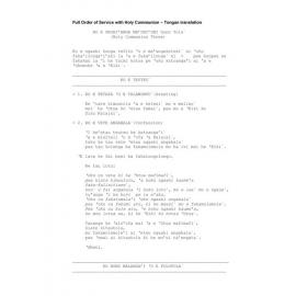 Full Order of Service with Holy Communion (Tongan)
