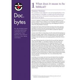 Doc.bytes 1 : What does it mean to be biblical?