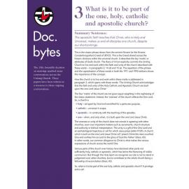 Doc.bytes 3 : What is it to be part of the one, holy, catholic and apostolic church?
