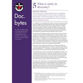 Doc.bytes 5 : What is unity in diversity?