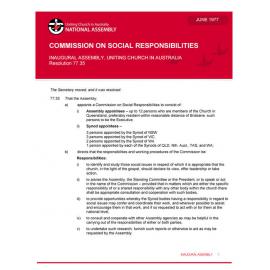 Commission on Social Responsibilities (First Assembly)