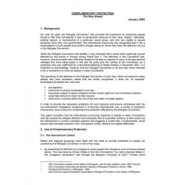 Complementary protection : the way ahead